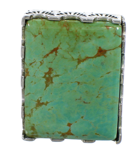 Silver Turquoise Southwest Ring Size 6 QX85527